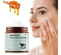 ISMA Whipped Tallow Cream for Face & Body- 100% Grass-Fed Beef Tallow, Natural Honey & Beeswax Moisturizer, Tallow Balm Deeply Moisturising, 120g
