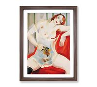 Ismael Nery Painting 2 Classic Painting Framed Print | A3 Walnut Framed Wall Art | Ready to Hang | Classic Historical Picture | Living Room Bedroom Lounge Office