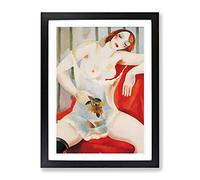 Ismael Nery Painting 2 Classic Painting Framed Wall Art Print, Ready to Hang Picture for Living Room Bedroom Home Office Décor, Black A3 (34 x 46 cm)