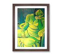 Ismael Nery Painting Classic Painting Framed Wall Art Print, Ready to Hang Picture for Living Room Bedroom Home Office Décor, Walnut A4 (34 x 25 cm)