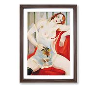 Ismael Nery Painting Vol.2 Framed Print | A2 Walnut Framed Wall Art | Ready to Hang | Modern Historical Picture | Living Room Bedroom Lounge Office