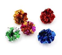 ISMARTEN Crinkle Balls Cat Toys for Indoor Cats, Lightweight Shiny Crinkle Paper Ball for Kitten (Random Color) (3.94 in)