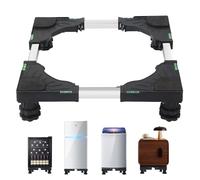 I'SMARTMOON Mini-Fridge-Stand 4 Strong Feet，Adjustable Dolly Washing Machine Stand Base，for Furniture Portable Refrigerator Dryer Stand Black…