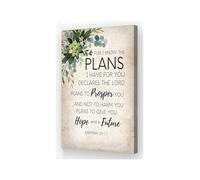 ISMCGPLHPT Jeremiah 29:11 Framed Wall-Art Bible Verse Poster I Know The Plans for You Inspirational Christian Home Decor(Unframed,08X12inch(20X30cm))