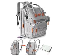 ISMGN Diaper Bag Backpack, Large Diaper Bag, Multifunctional Diaper Bag, Diaper Bags…, Ug Grey, XL, Modern