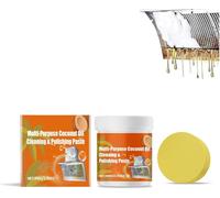 Ismmall Multi-Purpose Coconut Oil Cleaning & Polishing Paste,Pickskart Kitchen Grease Cleaner,Coconut Oil Cleaning Paste,2-In-1 Cleaning Cream & Paste,Powerful All Purpose Cleaner (1)