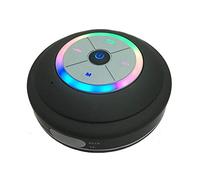 ISMMIK Bluetooth Shower Speaker, Portable Wireless Shower Speaker with Suction Cup Built-in Mic, Waterproof Bluetooth Speaker for Bathroom, Beach, Outdoor, Black