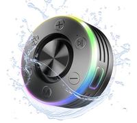 ISMMIK Bluetooth Shower Speaker, Waterproof Portable Wireless Speaker IP7 Speaker 360° Surround Sound, LED Light, Bulit-in Mic, Bathroom Speaker with Suction Cup for Bathroom, Outdoor, Party, Travel