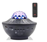 ISMMIK Galaxy Projector Light Star Projector: Ocean Wave LED Night Light for Kids | Lamp for Bedroom with Remote Control 10 Colors Music Bluetooth Speaker Timer for Baby Adults Home Room Decor