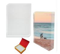 Ismosm Sublimation Crystal Blanks, Two Pack Glass Plaque Blanks for Sublimation Award Plaque, Picture Frame, Sublimation Gifts, Crystal Tabletop Decor, DIY Sublimation Blanks with Improved Gift Box
