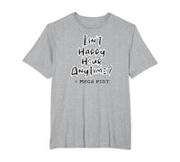 Isn't Happy Hour Anytime Mega Pint T-Shirt, Men's Big and Tall, Heather Grey, 5X Tall
