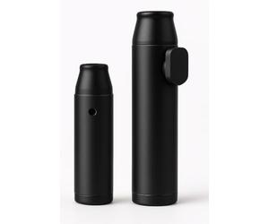 iSnuff 2Pcs Bullet Style Spice Dispenser Set Aluminum Food-Dispensers, Large L and XL, Polished Paint Finish, 3g Capacity, 0.1oz Weight, 0.6x3.15x0.6in