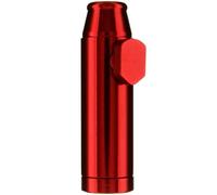 iSnuff Travel Storage Box Spice Dispenser Bullet Style (Red) | Metal Leak-Proof Bottle High-Capacity Pepper Shaker Bullet Style