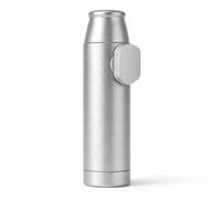 iSnuff Travel Storage Metal Leak-Proof Bottle High-Capacity Portable Dispenser Pepper Shaker Bullet Style (Silver)