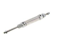 ISO 6432 Round Double Acting Cylinder 25-50mm - Magnetic - Damping - Male Threaded - Double Rod