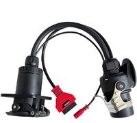 ISO 7638 7pin (EBS/ABS) Adapter, Trailer and Truck Diagnostic Cable for Autocom Trailer Diagnostic, for Texas, for Bosch and for Knorr Bremse Heavy Duty OBD2 Truck Scanner Support K-Line, Can, Can 5V