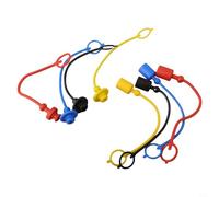 ISO-A 1/4 3/8 1/2 Hydraulic Coupler Male Dust Cap and Female-Plug Cover,4 Pairs Hydraulic Quick Coupler Dust Cap Compatible with PARKER6600 AEROQUIP5600 HANSEN HA15000(1/4)