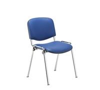 Iso Chair Stackable Blue Vinyl - Chrome Frame Ref BR000072