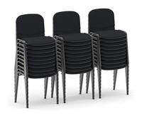 ISO Stacking Chair Black Fabric Black Frame (Bundle of 30)