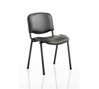 ISO Stacking Chair Black Vinyl Black Frame (MOQ of 4 - Priced Individually)