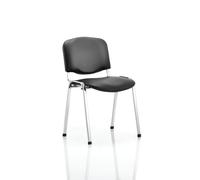 ISO Stacking Chair Black Vinyl Chrome Frame (MOQ of 4 - Priced Individually)