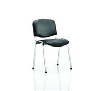 ISO Stacking Chair Black Vinyl Chrome Frame (MOQ of 4 - Priced Individually)