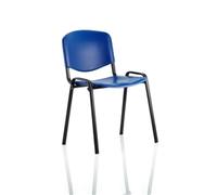 Dynamic BR000058 ISO Stacking Frame Chair Without Arms - Black/Blue