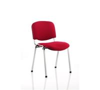 ISO Stacking Chair Stackable Pre-assembled Fabric Red - BR000064