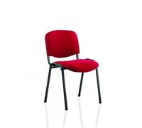 ISO Stacking Chair Wine Fabric Black Frame (MOQ of 4 - Priced Individually)