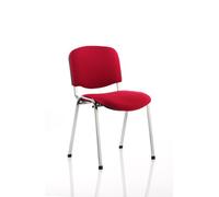 ISO Stacking Chair Stackable Pre-assembled Fabric Red - BR000064