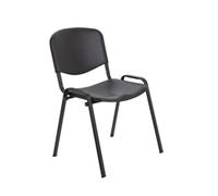 ISO Visitor Chair Black Poly Black Frame Without Arms - BR000056