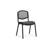 ISO Stacking Chair Mesh Back Black Fabric Black Frame (MOQ of 4 - Priced Individually)