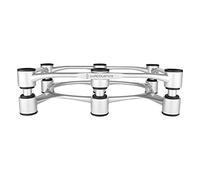 IsoAcoustics Aperta Series Isolation Speaker Stands with Tilt Adjustment: Aperta300 (30 x 20 cm) Silver - Single
