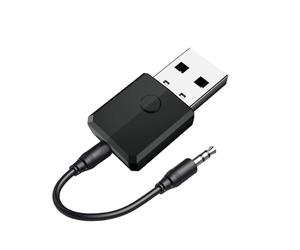 Isobel USB Bluetooth 5.0 Transmitter Receiver, 4-in-1 Mini Wireless Audio Adapter, 3.5mm Bluetooth AUX Adapter for TV PC Headphones Speakers Car/Home Stereo System, USB Power Supply