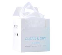 ISOCLEAN Disposable Face Towel - Soft Cotton Dry Wipes for Make-up Removal, Facial Cleansing & Skincare - Dual-Texture Design, Gentle Face Cloth for Sensitive Skin with No Added Fragrance - Box of 25