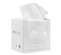 ISOCLEAN Disposable Face Towel - Soft Cotton Dry Wipes for Make-up Removal, Facial Cleansing & Skincare - Dual-Texture Design, Gentle Face Cloth for Sensitive Skin with No Added Fragrance - Box of 25