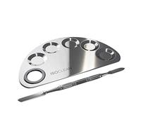 ISOCLEAN Makeup Mixing Palette - Metal Foundation Palette with Spatula, Ideal for Blending Concealer, Lip Tint, Liquid Blush, and Other Cosmetics, Handy Tool for On-the-Go Makeup Application