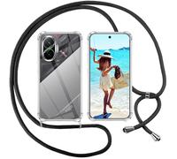 ISOI Mobile Phone Strap for Xiaomi Poco F7, Case with Strap, Mobile Phone Case for Hanging, Necklace Case, Shockproof, Camera Protection, Adjustable Length, Black