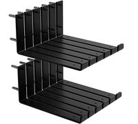 ISOKER 12 Pack - 11.25" L x 6" H x 1.5" W Shelf Bracket, 1/5” Thick Iron Metal Wall Floating Shelf Bracket, Rustic Industrial J Lip Shelf Bracket