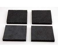 Isolate It: Sorbothane Vibration Isolation Heavy Duty Square Pad (2.5" x 2.5" x 1/4" Thick) 70 Duro - 4 Pack