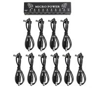 Isolated 9-Way Guitar Pedals Power Supply with 9 DC Outputs and USB, 9V 150mA/300mA/500mA for MOSKYAUDIO Mini, Noise Reduction Circ