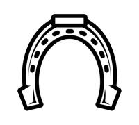 Isolated Horseshoe Symbols Set Engraving Decals 42x45.1cm Personalized Customization Black