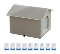 Isolated Outdoor Cat House, Transportable Dog Shelter, Insulated Kitten Pet House Travel Moving Indoor Outdoor