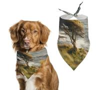 Isolated Tree on The Beach Cute Dog Bandana Triangle Adjustable Washable