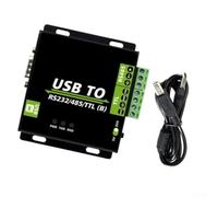 Isolated USB to RS232 RS485 For TTL Converter with Aluminum Case | Industrial Grade Serial Module, 3.3V/5V Level, For ESD Surge Protection For Windows For Mac For Linux