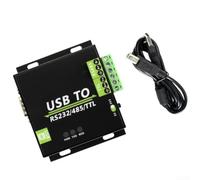 Isolated USB to RS232 RS485 For TTL Converter with Aluminum Case | Industrial Grade Serial Module, 3.3V/5V Level, For ESD Surge Protection For Windows For Mac For Linux