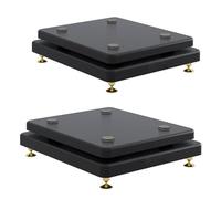 Isolation Stand for Speakers 2 Floors Subwoofer Stabilizer Base with Feet Platform for Standard Speaker (2PCS 30 * 30cm)