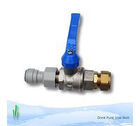 Isolation Valve - 15mm Compression x 1/4" Push Fit
