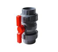 Isolation Valve 1Pcs PVC Double Union Ball Valve Quick Connector Control Valve, ID 20mm~110mm Garden Water Irrigation System Water Pipe Fitting(75mm)