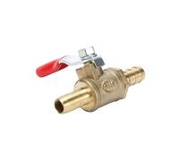 Isolation Valve 6mm-19mm Pneumatic Connector Handle Hose Reducer Barb Inline Brass Water Oil Air Gas Fuel Line Shutoff Ball Valve Pipe Fittings(10mm Barb)